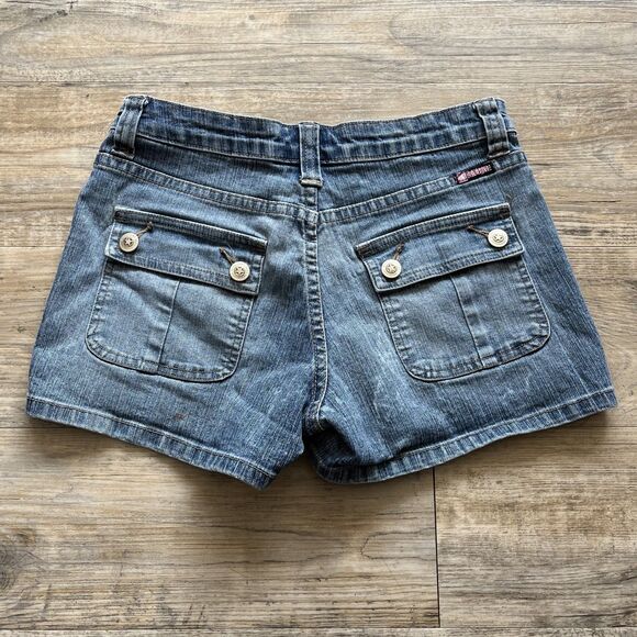 Bubblegum Y2K Shorts Denim 5/6 Small Vintage Button Pockets Lowrise - Picture 1 of 11